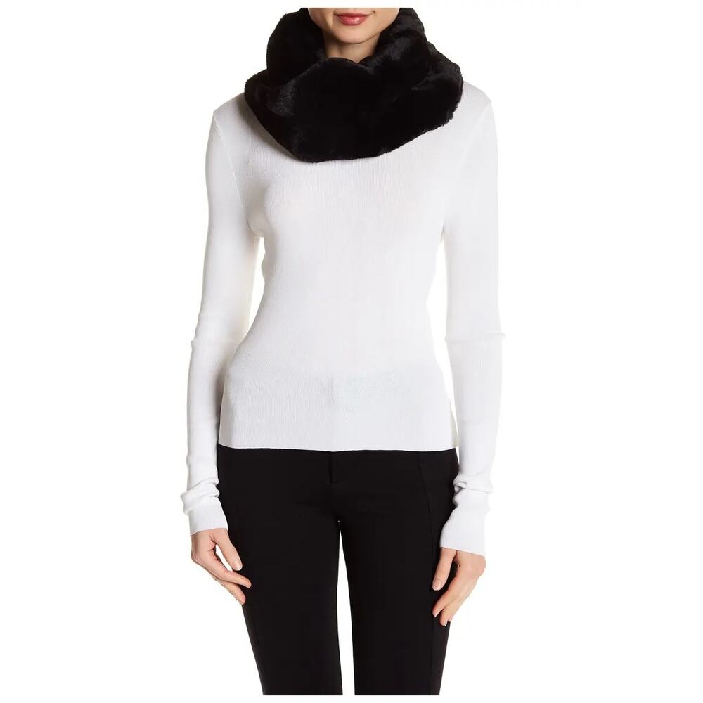 La Fiorentina Scarf Faux Fur Trim Infinity Women's